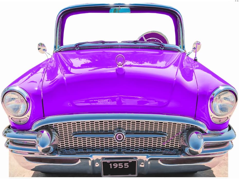 SS11045 Classic Purple Car Coupe 1955 Stand in Cardboard Cutout Standee Standup