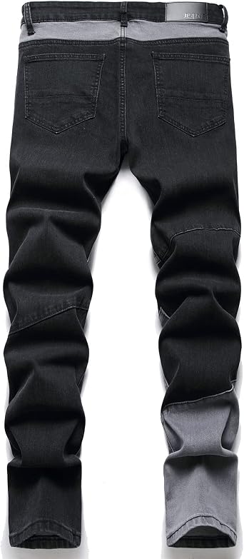 AITITIA Men's Ripped Regular Fit Jeans