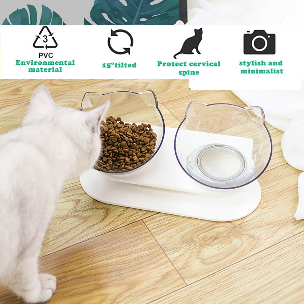 Ciotole Ceramica Antiscivolo Otauoaea Ciotola Per Gatti In Ceramica - 6 Pezzi Con Base In Gomma Antiscivolo Per Alleviare La Fatica Dei Baffi Ciotole Ceramica Per Gatti