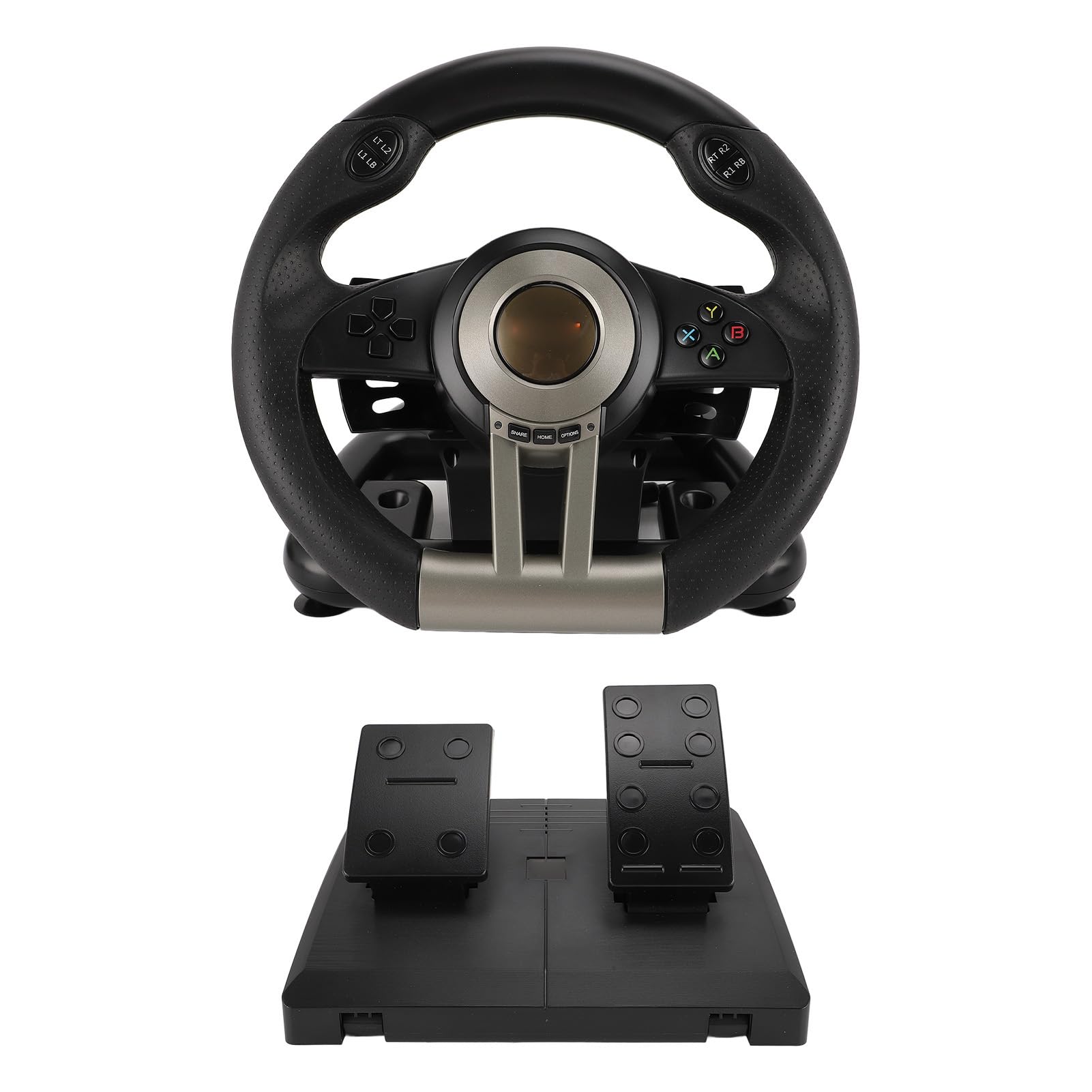 Garsent Volante y Pedal de Carreras para PC con Ajuste Inteligente de Vibración, Diseño de Manual, Amplia Compatibilidad de Juegos, para, para