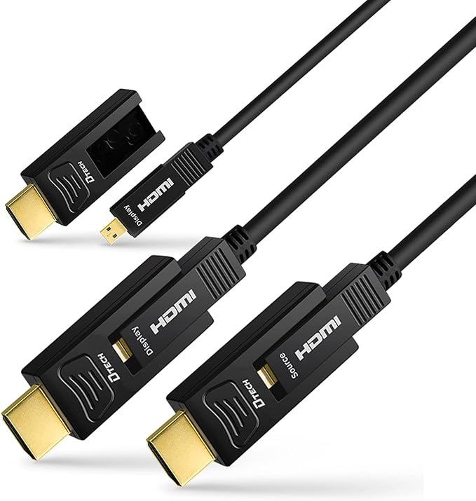 DTech Fiber Optic HDMI Cable 100 Feet 4K 60Hz 444 Chroma
