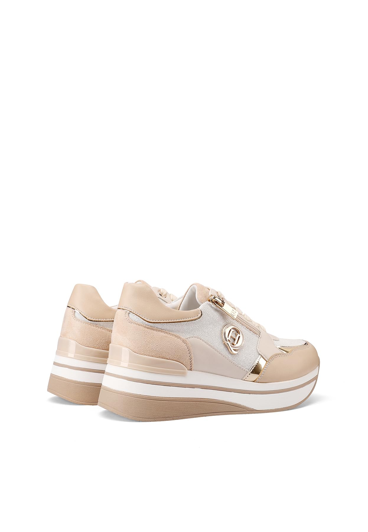 QUEEN HELENA Zapatillas con Cuña Zapatillas de Deporte Altas Casual Mujer X32-15