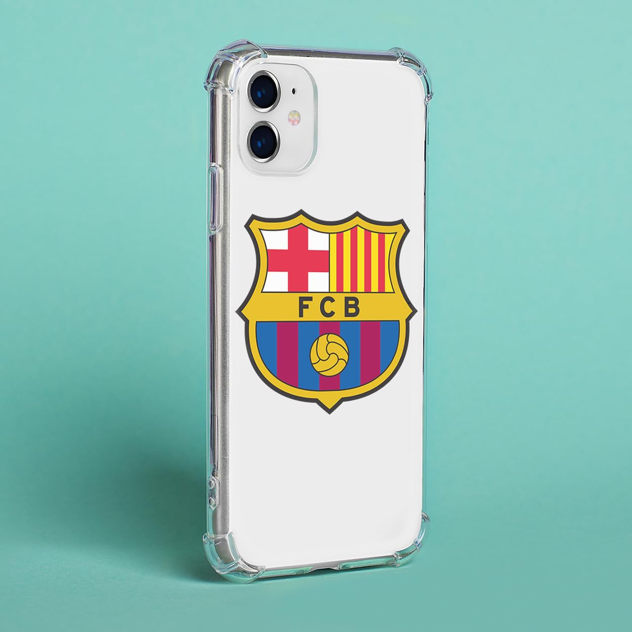 Licence Decor FC Barcelona Sticker mural en vinyle – Lot d'autocollants Club Crest – Petit format 50 x 30 cm, Mixte