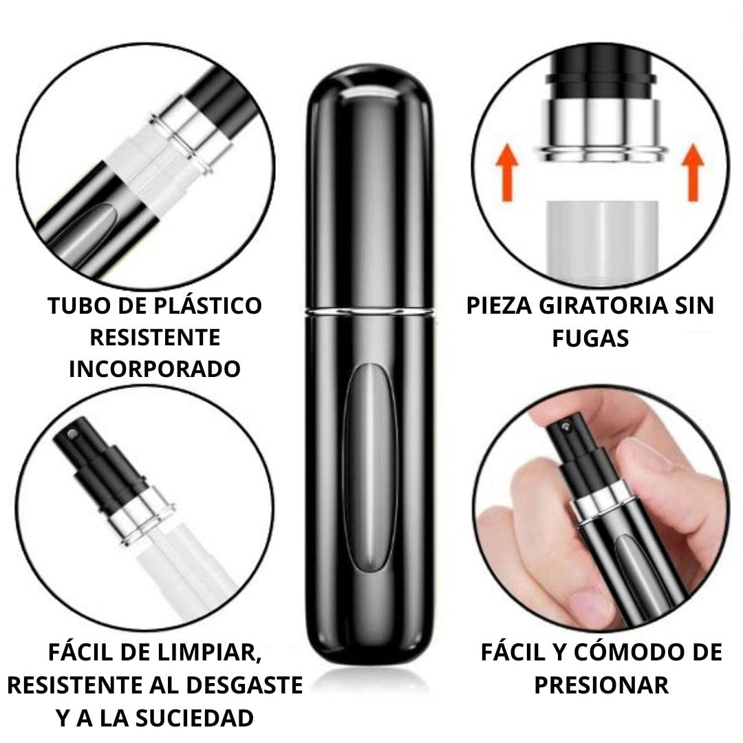 3 SZTUK 5ML Akumulator perfum Atomizer, Mini przenośna butelka z rozpylaczem, Akumulator do wody kolońskiej, miniaturowe perfumy bez wycieków, słoik. Idealny na wieczór, podróże, imprezy, randki.