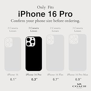 Coach Genuine Debossed Pebbled Leather Slim Wrap iPhone 16 Pro Case - Designer Phone Case - Ivory Rexy