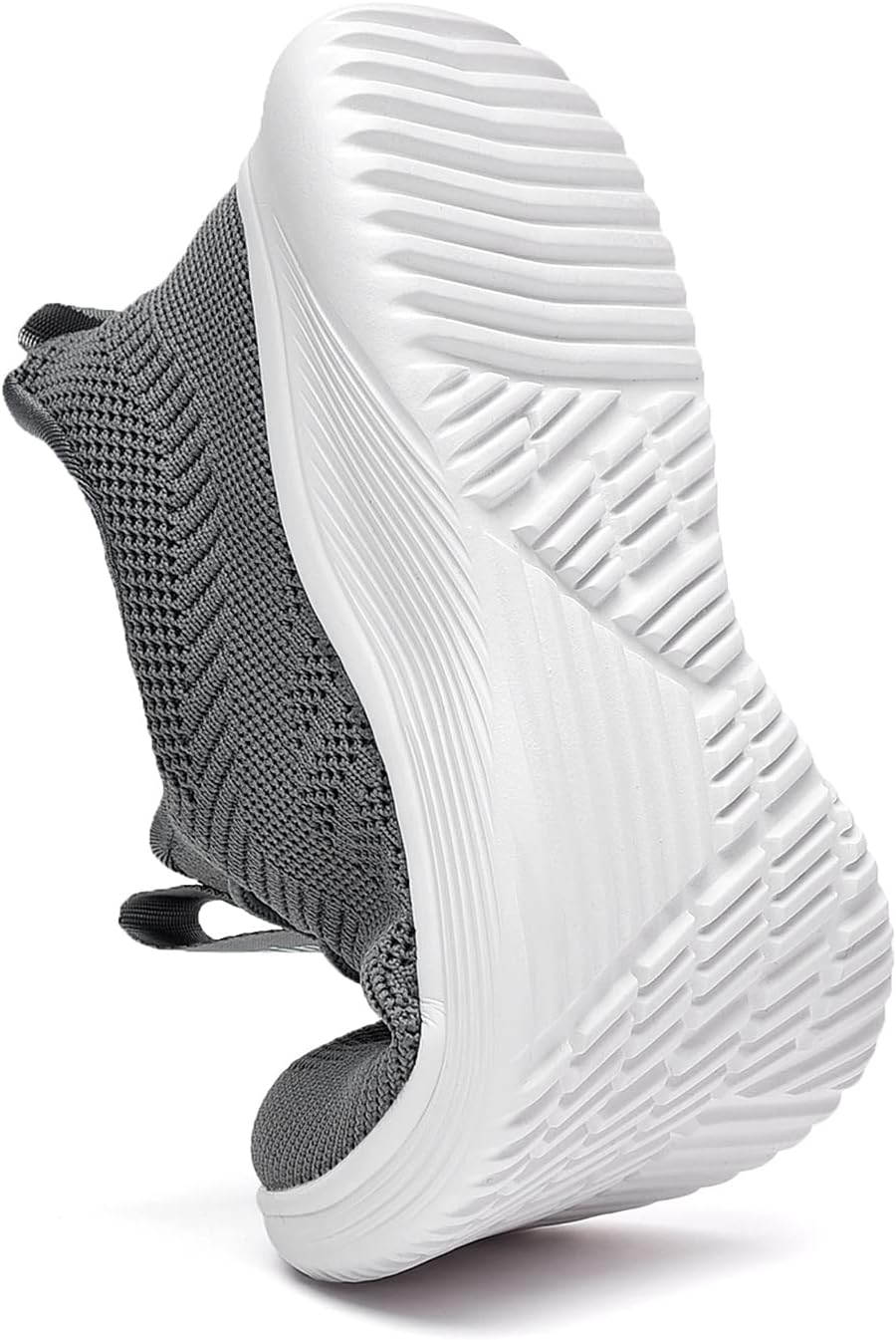 Lamincoa Womens Walking Shoes Thickening Slip On Lightweight Comfort Casual Memory Foam Tennis Sneakers for Gym Running Work Grey US 5.5 - Image 5