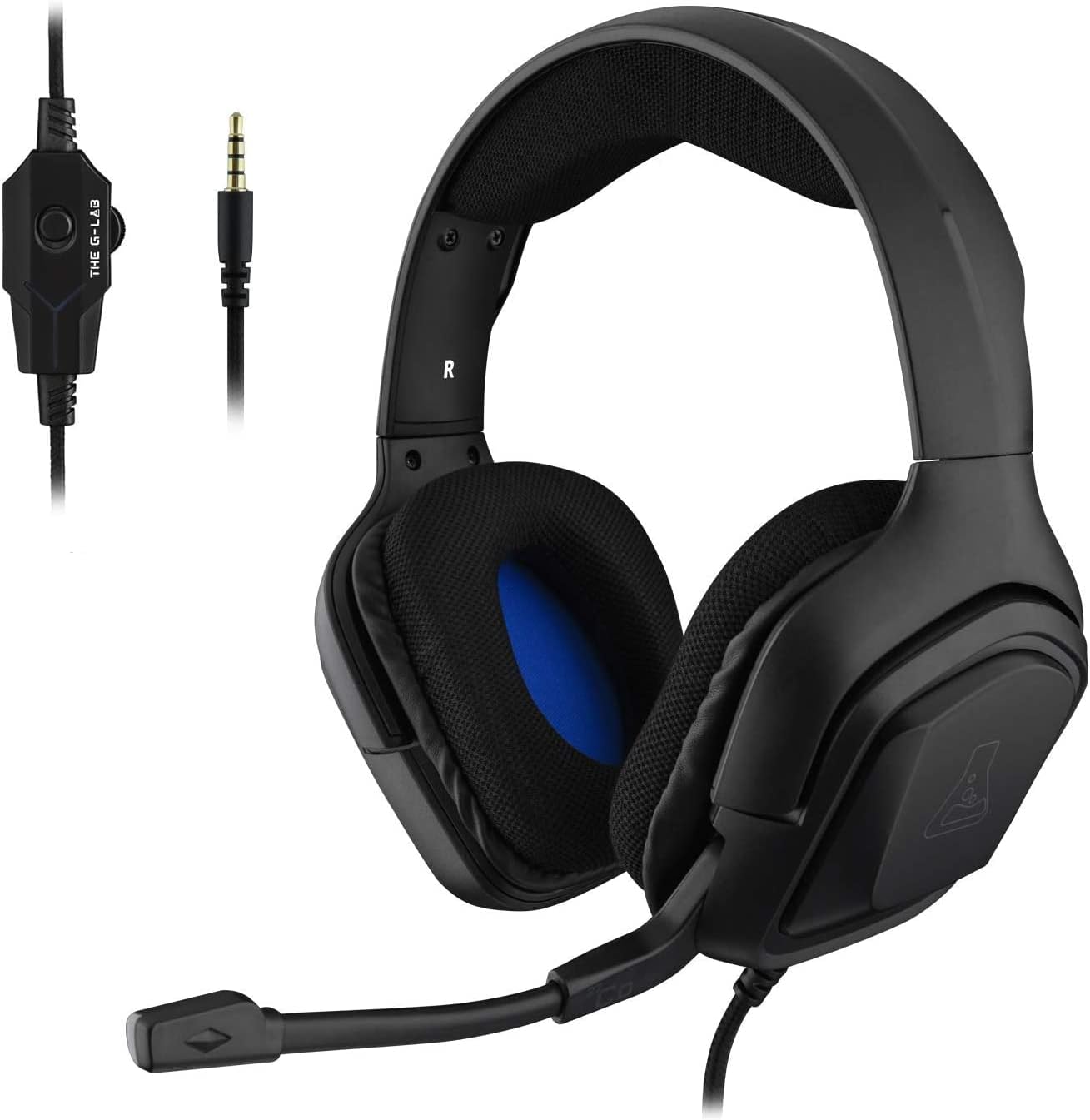 Cuffie Gaming Per PS4 Cuffie PS4 Giochi Con Microfono Per Xbox One,PS5,PS4,Switch,PC,Mac Lampada LED Stereo Bass 3.5mm Surround Sound 7.1 Laptop Tablet Cuffie Per Bambini(Nero Blu - Foto 4