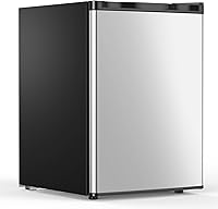 Vista 1 de COWSAR - Mini refrigerador de 2.6 pies cúbicos con congelador, refrigerador compacto de una puerta, 7 ajustes de temperatura ajustable, 2 estantes