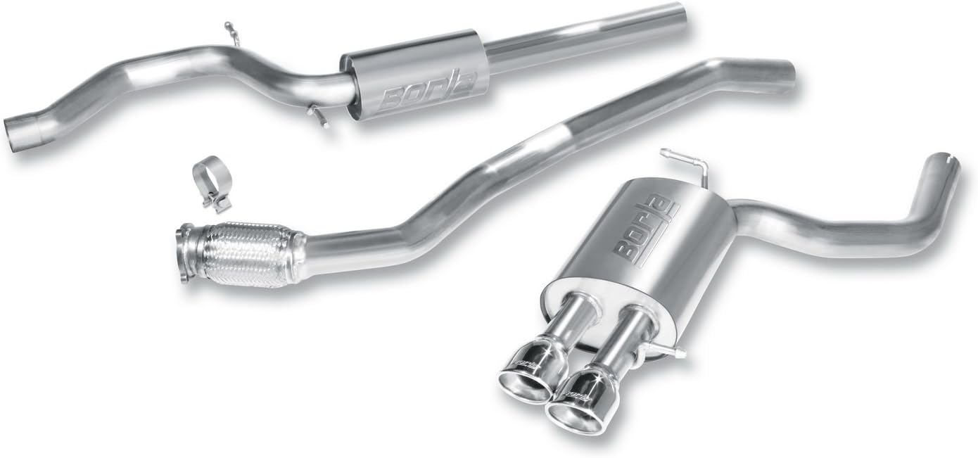 BORLA 140315 Cat-Back Performance Exhaust System for 2009-2016 Audi B8/ B8.5 A4 2.0L 4 Cyl. Turbo Automatic/Manual Front Wheel and All Wheel Drive 4 Door.