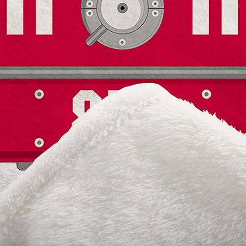 Miniatura 3 de Mugod Manta de franela de dibujos animados para niños, niñas, perro, gato, camión de bomberos, color rojo, mullida, suave, acogedora, cálida, para