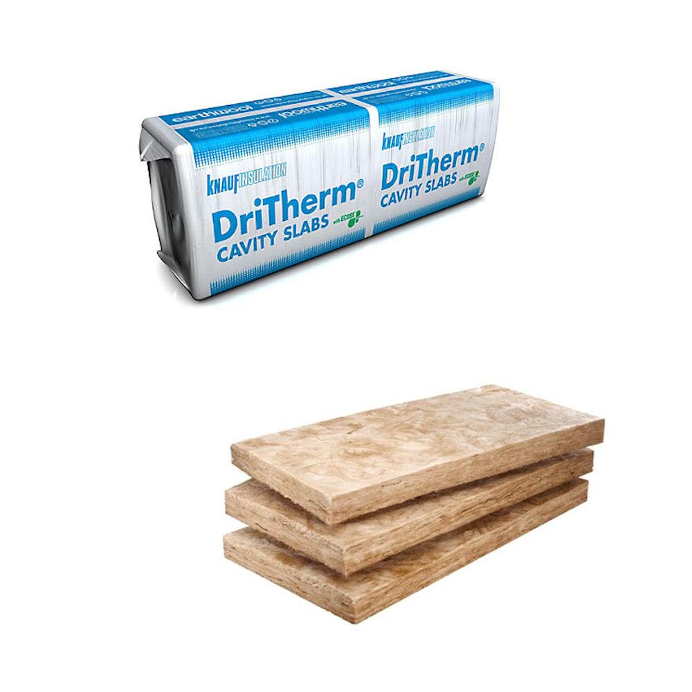 Knauf Earthwool DriTherm Cavity Insulation Slab 37 – 50mm x 455mm x 1200mm (6.55 SQ/M per Pack)