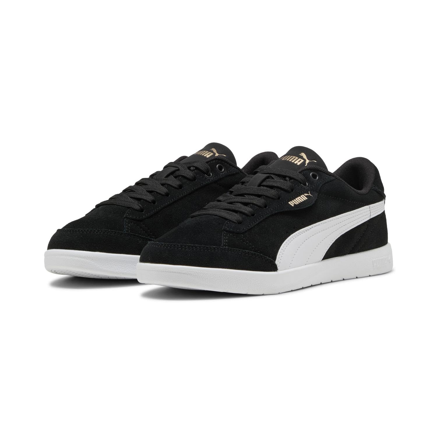 PUMA Women's Vikky Star SD Sneaker, Black White Gold, 4 UK