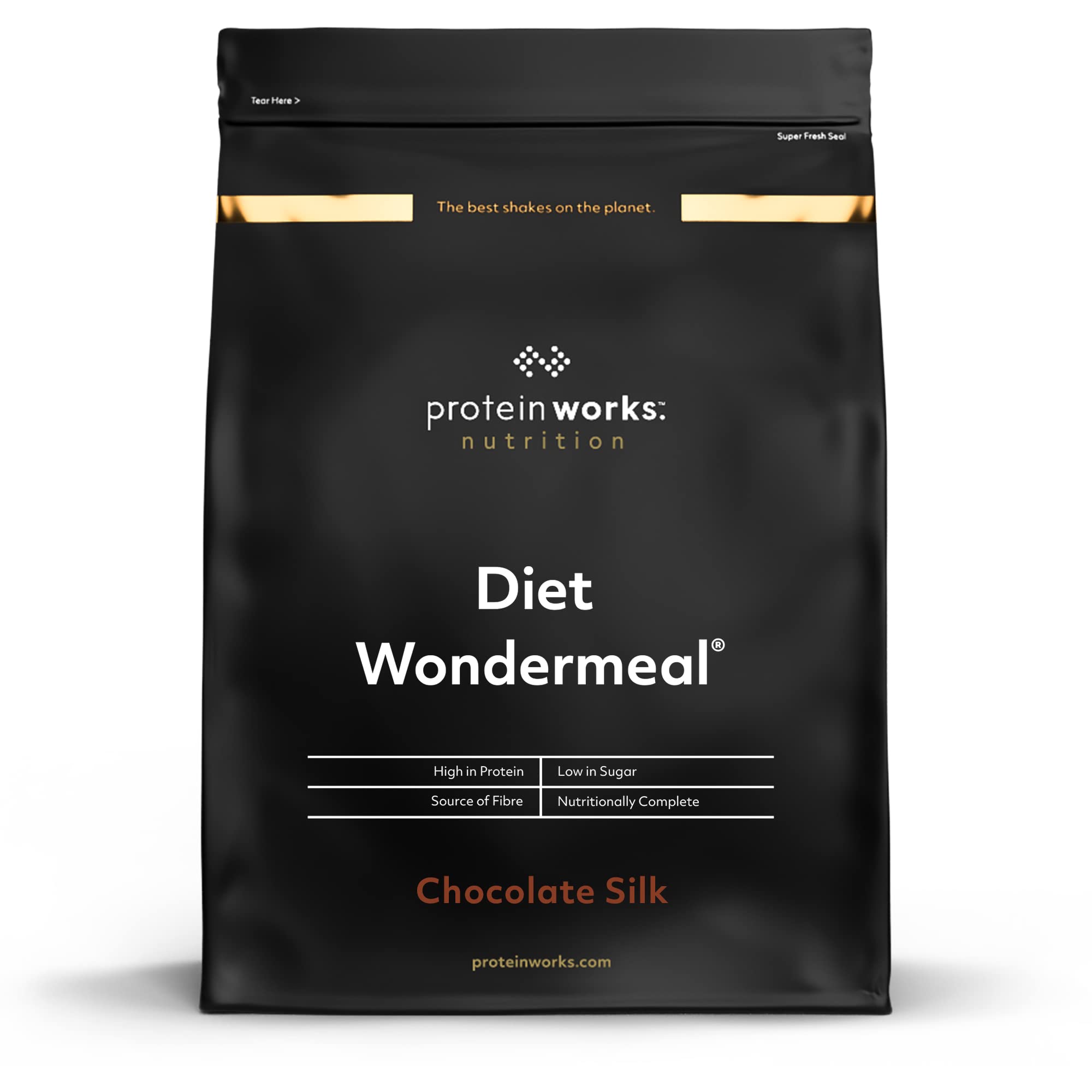Protein Works - Diet Wondermeal | Diet Meal Replacement Shake | Vitamin Packed | Amazing Taste | Chocolate Silk | 16 Meals