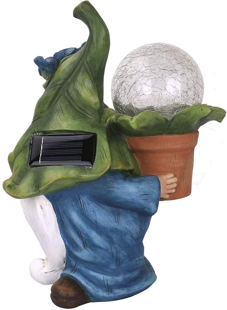 Statue de nain de jardin solaire H10.7 : cadeau idéal pour passionné de jardinage