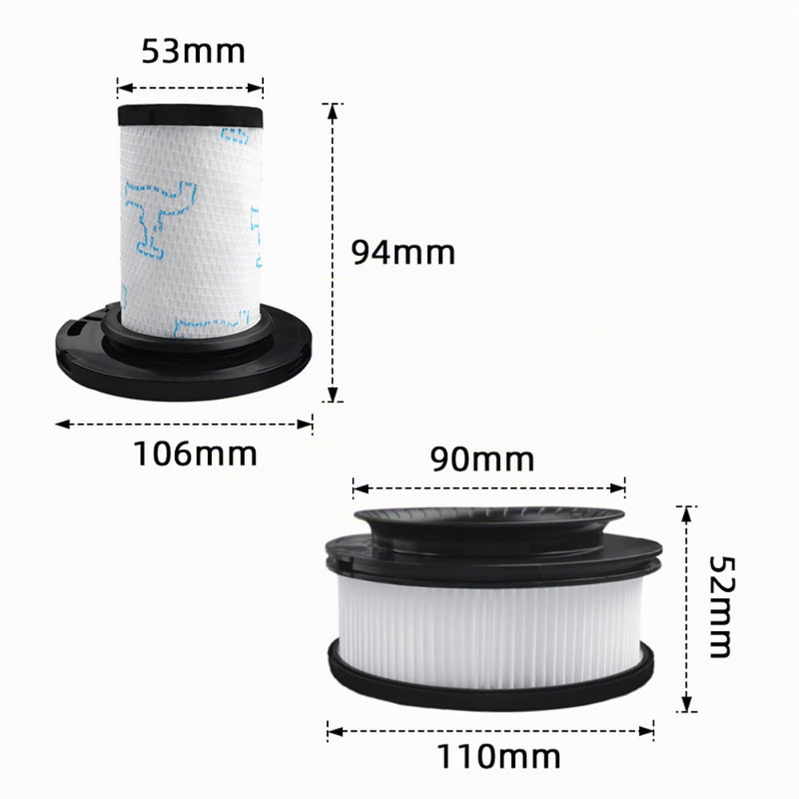 4 Filtro di Ricambi per Rowenta X-Force Flex 11.60 12.60 14.60 15.60 Animal RH9878 RH9898 RH9958 RH99F1 aspirapolvere, filtri di ricambio accessori paragonabili a ZR009007, ZR009008 (ZR009008)