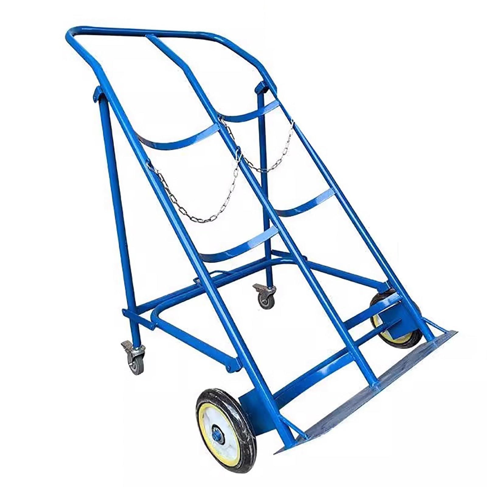 Uchwyty Na Zbiorniki Z Tlenem Duży Wózek na Dwa Zbiorniki Tlenu Wózek na Dwa Cylindry, Wózek na Koncentrator Tlenu Przenośny Wózek na/transporter Butli z Tlenem, Wózek Transportowy na Butle z CO2(Sty