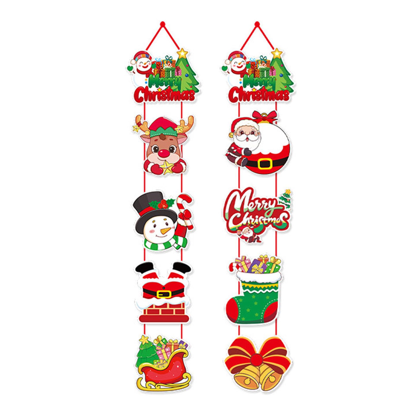 carotoe Of 2 Christmas Door Hanging Ornament Festival Christmas Door Hanging Decorations Crafted From Materials User Friendly