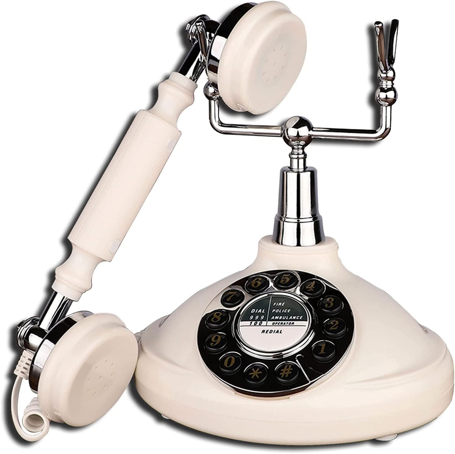 Landline Telephones, Old Fashion Home Phone, Classic Decorative Single Line Desk Telephone for Office Decor