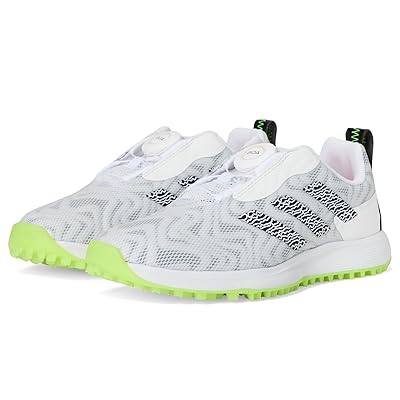 adidas Golf Codechaos BOA 25 Golf Shoes (Little Kid/Big Kid) Golf Shoes Footwear White/Core Black/Lucid Lemon