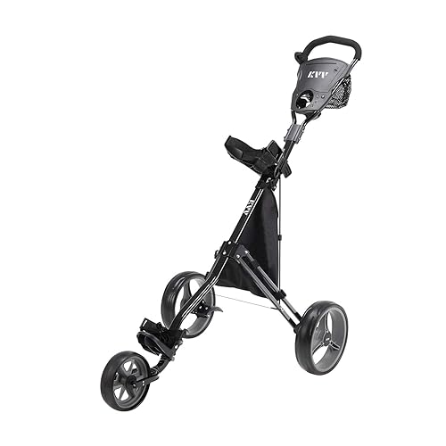 KVV Foldable Lightweight 3 Wheel Golf Cart with Stylish Scorecard