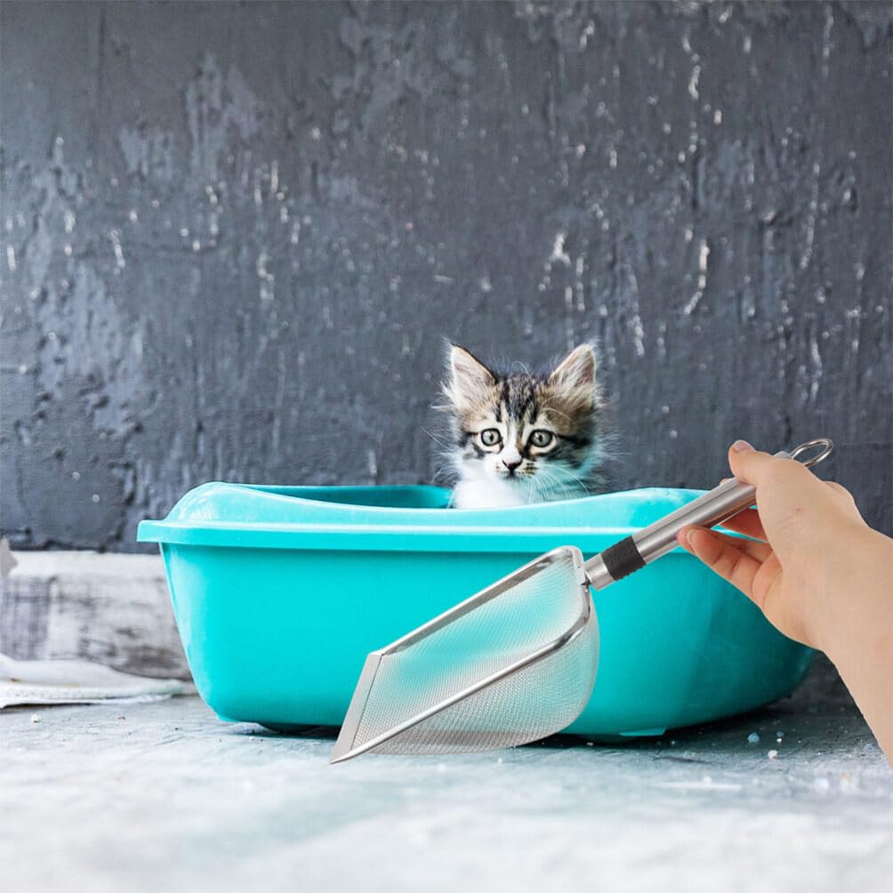 iplusmile 5pièces Pelle à Litière pour Chat Acier avec Capacité Pratique pour Litière De Chat Outil De Nettoyage pour Animaux De Compagnie