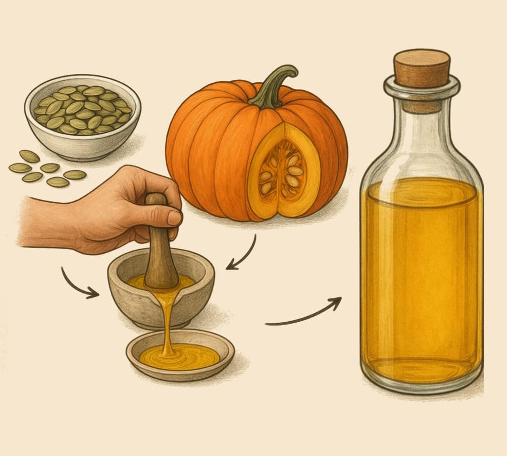 Pumpkin Seed Oil 16 fl oz (Glass Bottle) - USDA Organic Cold Pressed - 100% Pure and Natural - Hexane Free, Phthalate Free - Skin, Hair, Body, Massage Oil