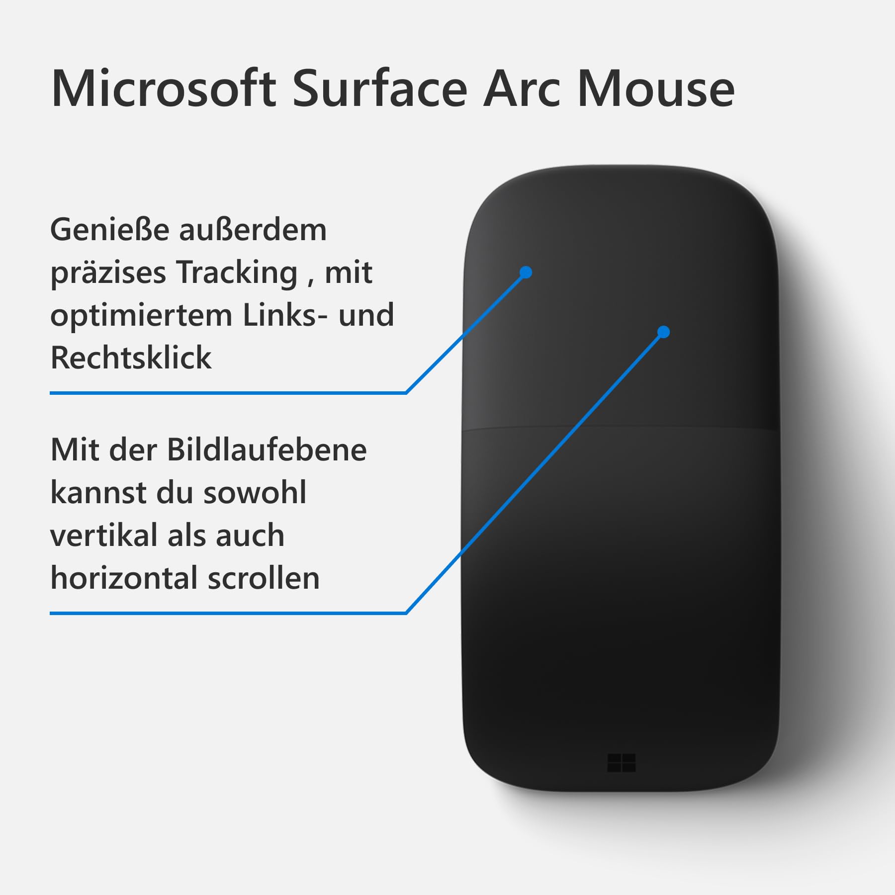 Microsoft Surface Arc Mouse in Schwarz – Bild 7