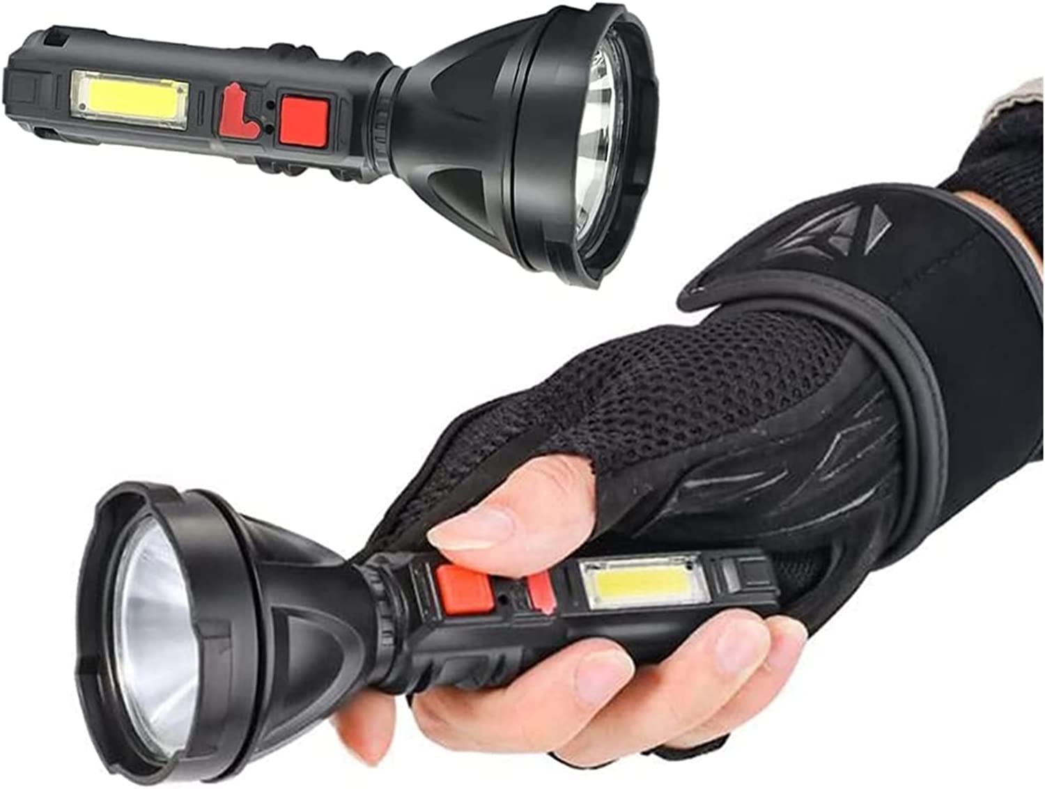 DIRIGIÓ Linterna, linternas súper Brillantes: Alta luz, Resistente al Agua, 3 Modos y conisables for Acampar, Emergencia, Senderismo, Regalo