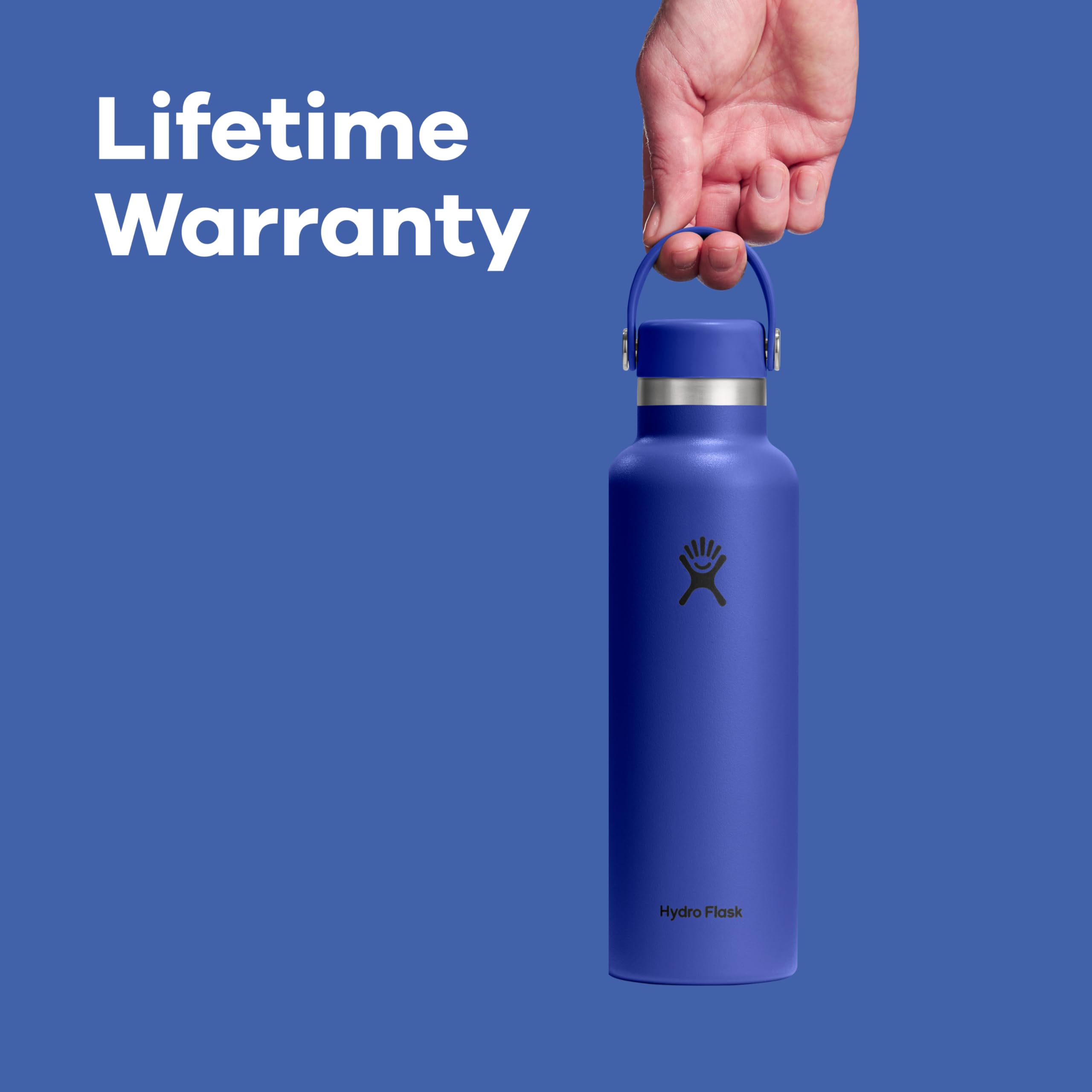 Hydro Flask Water Bottle - Insulated Stainless Steel - Non Spill, Leakproof  in 24 Oz Tonal White | Grocery Pickup & Delivery | Whole Foods Market