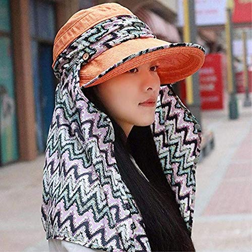 Chapeau femme voyage extérieur avec protection solaire du visage et du cou