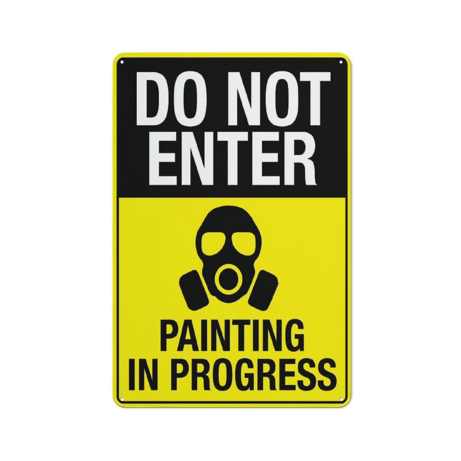 Xewazd A2121 Vintage Metal Tin Sign Do Not Enter Painting In Progress Signage Rustic 8"X12" Metal Tin Sign - Outdoor & Home Wall Decor For Cafe, Bar & Kitchen