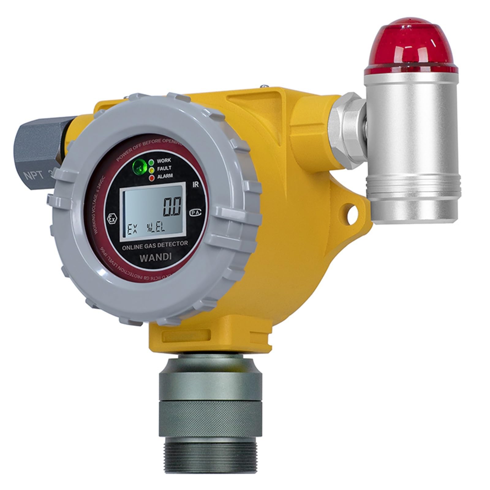 Stickstoffdioxid-Gaskonzentrationsdetektor, 24-Stunden-Echtzeitüberwachung, IP66-Schutz, hochpräzise Pump-Saug-Erkennung(Pump Suction can be Selected)
