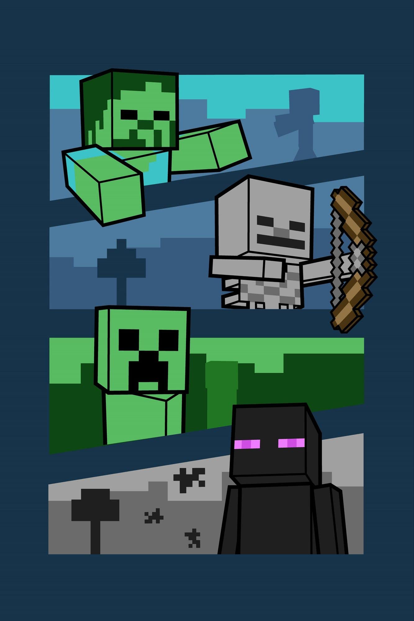 Jerry Fabrics Boys Black Minecraft Blanket For Kids Bedroom Accessories Fleece Throw For Children