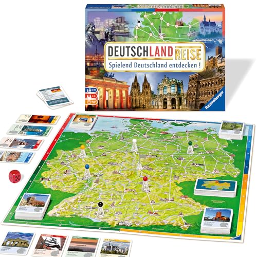 Ravensburger Familienspiel 26492 - Deutschlandreise - Familienklassiker ab 8 Jahren - Gesellschaftsspiel, Reise durch Deutschland, Brettspiel ab 8 Jahren für bis zu 6 Spieler