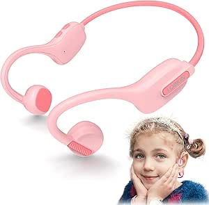 LOBKIN Kids Headphones Open Ear,Bluetooth 5.3 Air Conduction Wireless Lightweight Kids Earbuds IPX5 Waterproof with Microphone for School,Home and Outdoor Activities Gifts for Boys Girls asin的图片