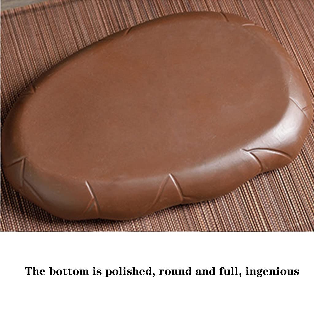 Mini Bandeja de cerámica para té Chino, Mesa de té Gongfu, Plato de Drenaje, Plato Tradicional para Servir (Rojo, 23 x 16 x 3,7 cm)