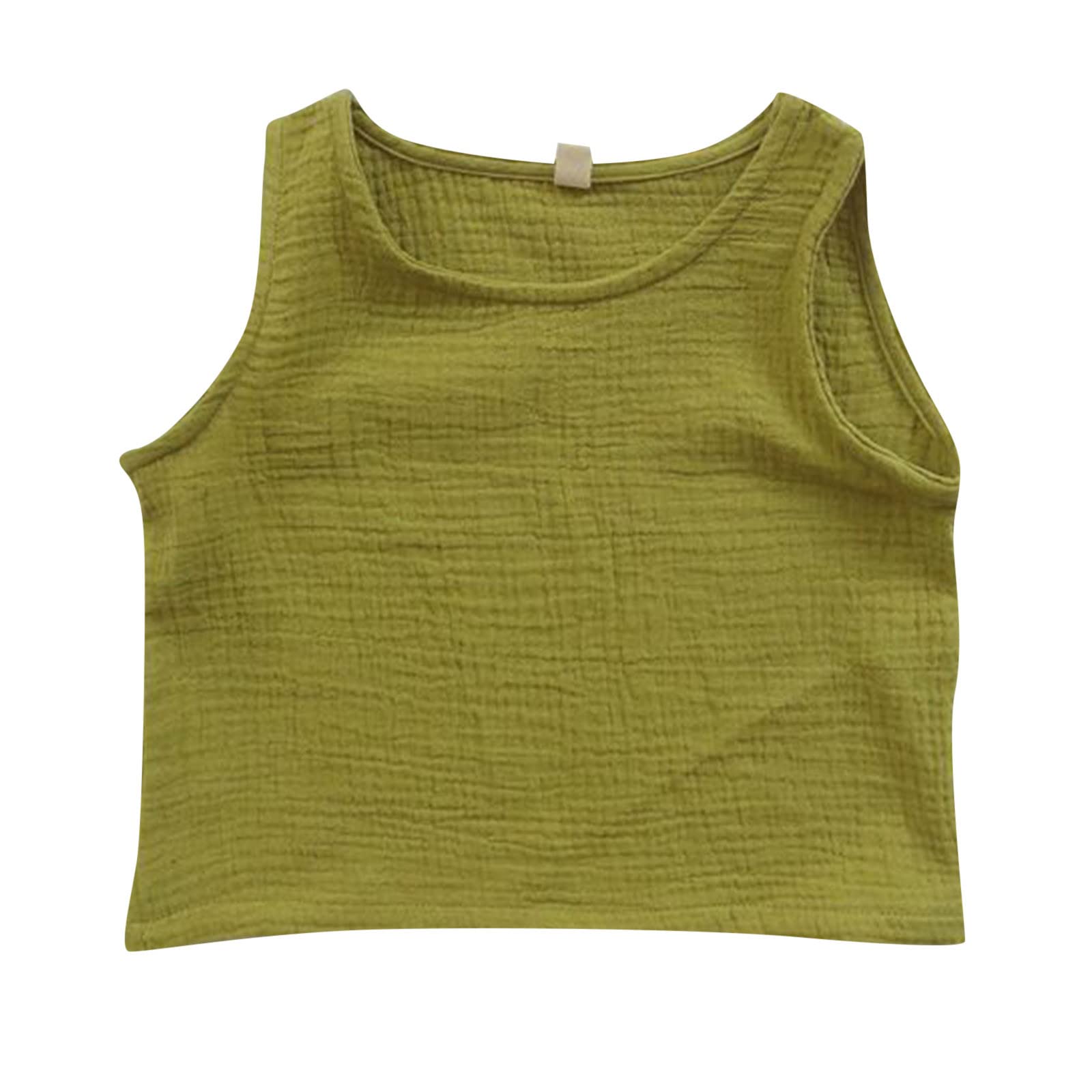Kids Toddler Baby Unisex Spring Summer Solid Sleeveless Soft Vest Outfits Toddler Tie Dye (Mint Green, 12-18 Months)