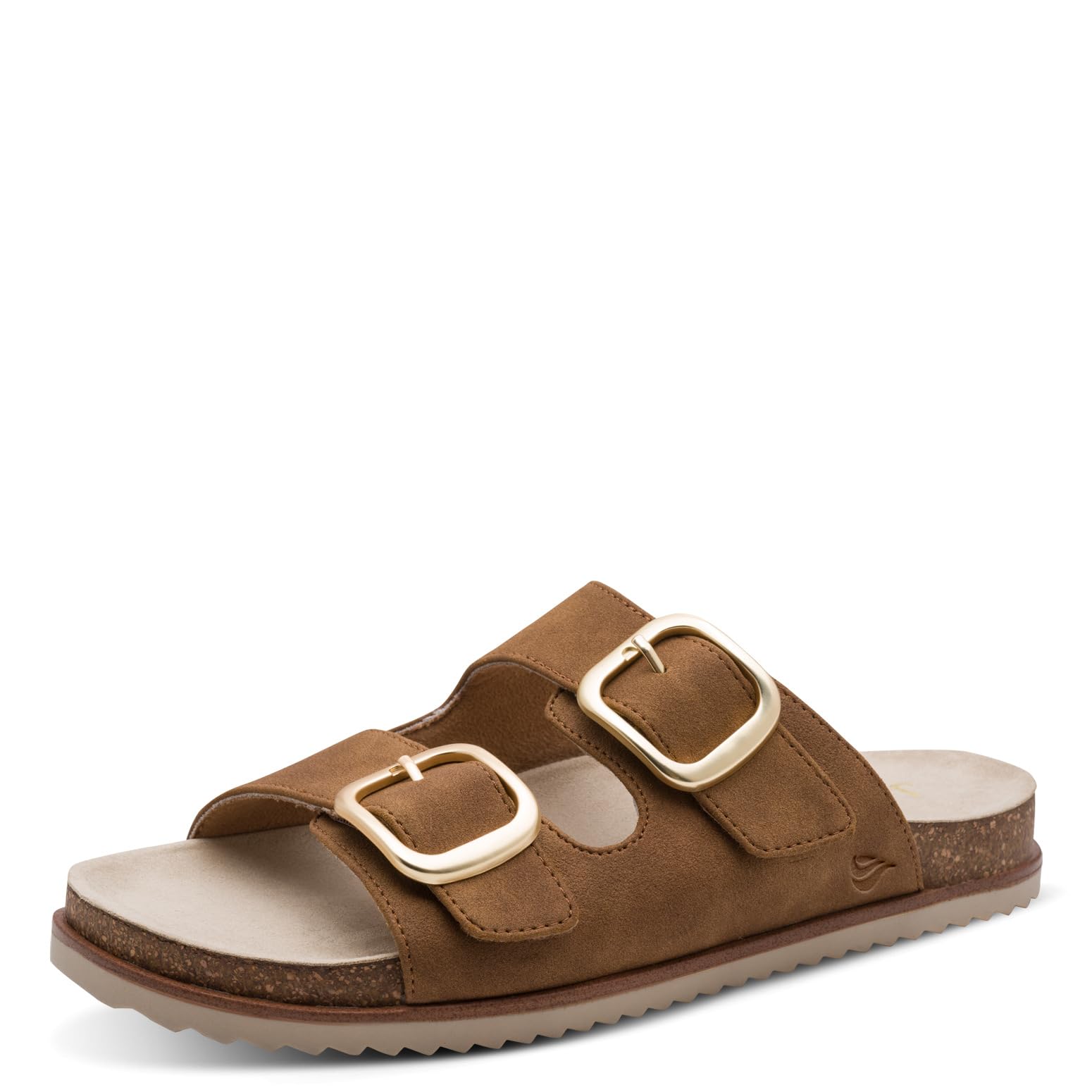 Jana Women's Mule Flat MultiAdj+Vegan Platform, Cognac, 42 EU
