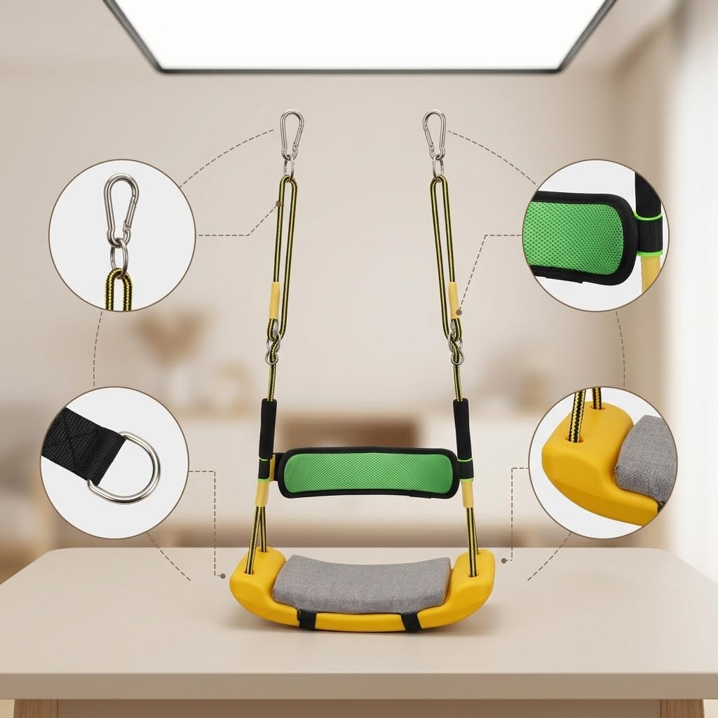 schaukel Outdoor Indoor, Hängeschaukel für – Schaukelsitz mit Seil für vielseitigen