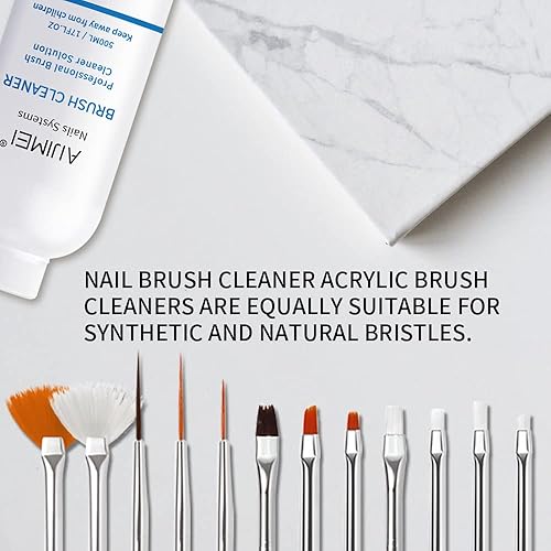 Miniatura 7 de AIJIMEI Acrylic Nail Brush Cleaner 17FL.OZ 500ml Acrylic Brush Cleaner Restorer Liquid Solution for Acrylic Paint Brush Cleaner Nails Acrylic Powder