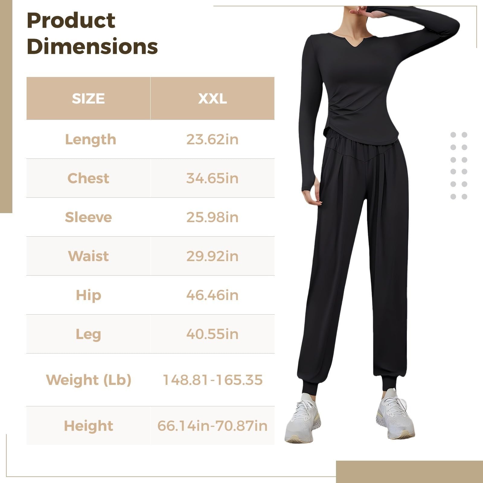 Xxl - Conjunto de 3 piezas de yoga y gimnasio para mujer, leggings, top corto y chaqueta, tela transpirable que controla la humedad, Negro, Talla única