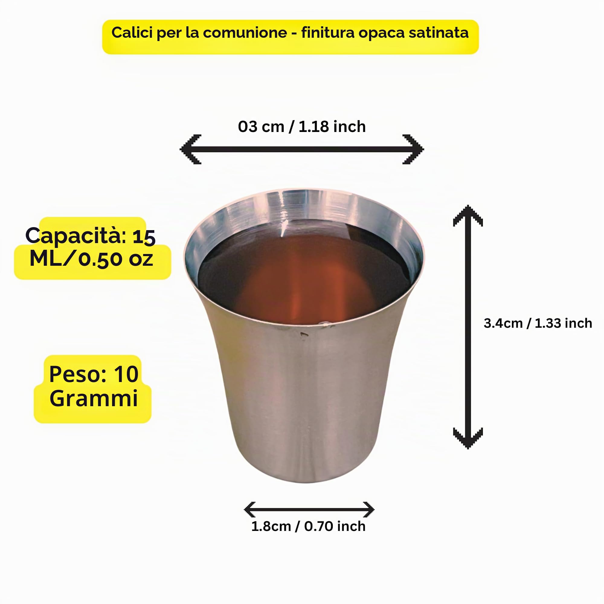 Communion Ware - 2 vassoi da portata per vino sacro con coperchio e 2 piatti impilabili con coperchio + 80 tazze, articoli per chiesa in acciaio inox per comunione, comunione, articoli per chiesa