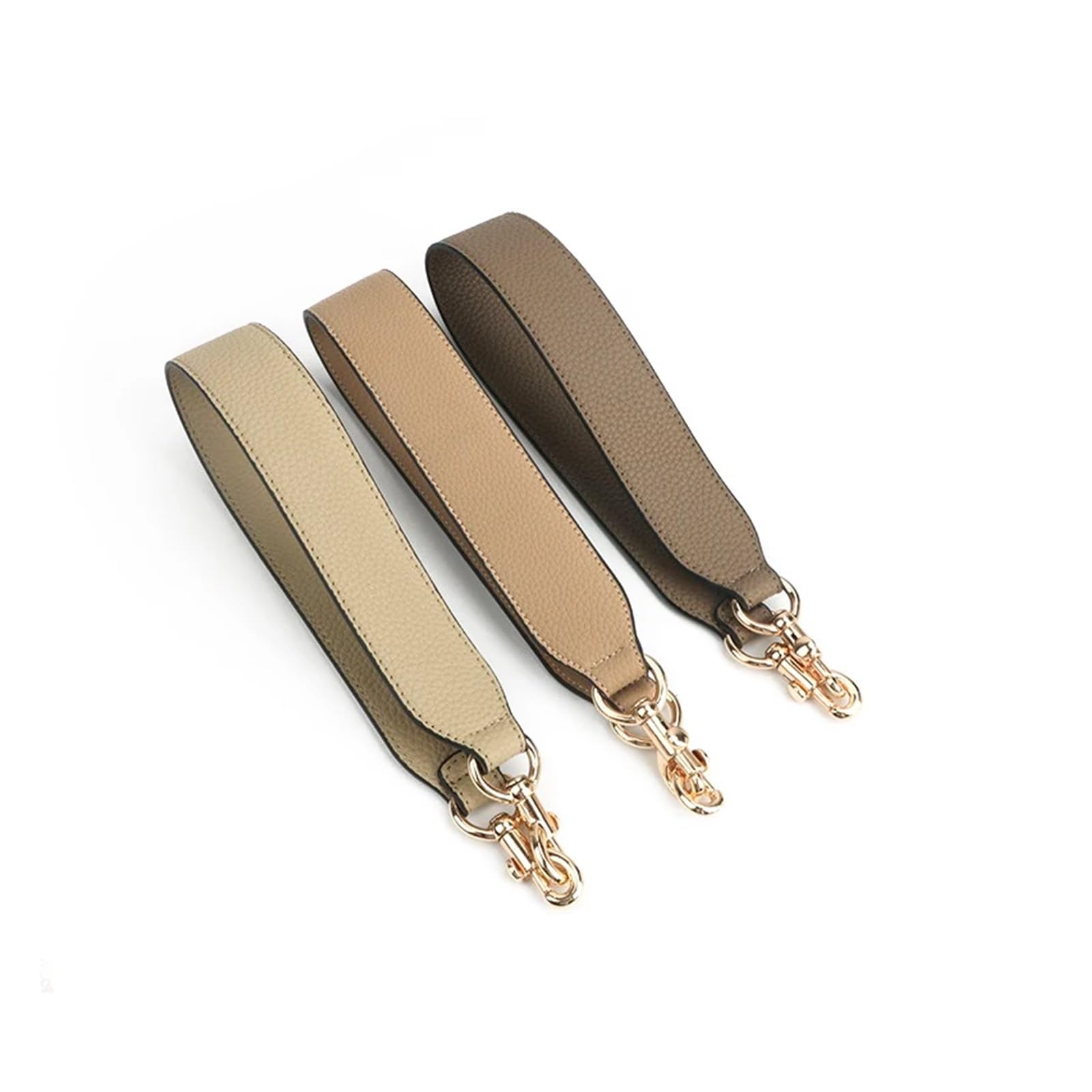 3,8 cm * 58 cm Skórzany szeroki pojedynczy pasek do torby na ramię Wymienny pasek pod pachami Damski pasek torebki lingli(Szary,Light gold buckle)