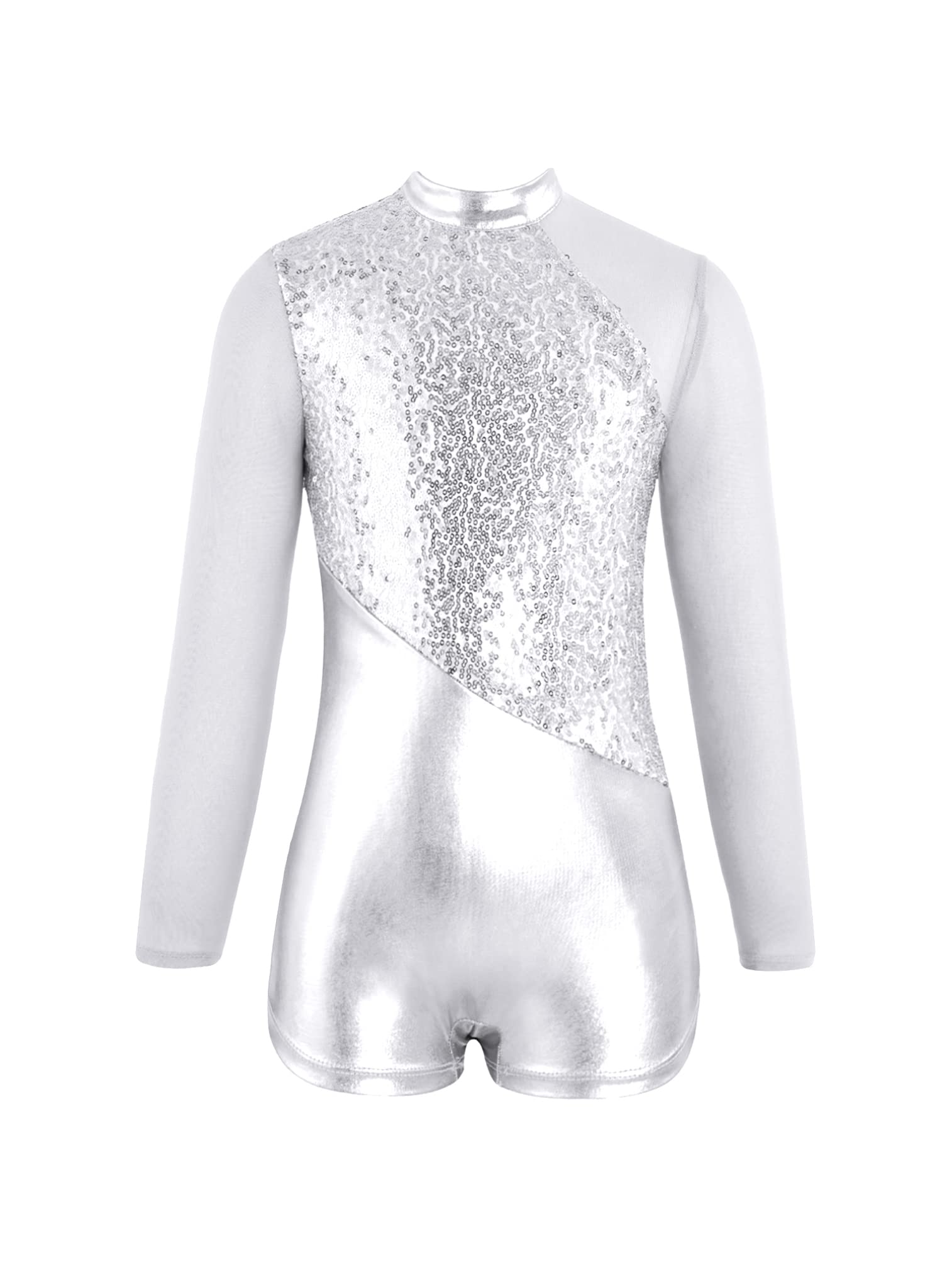 ranrann Maillot de Ballet Gimnasia Rítmica Tirantes para Niña Mono de Danza Clásica Lentejuelas Leotardo de Patinaje Artístico Traje de Bailarina