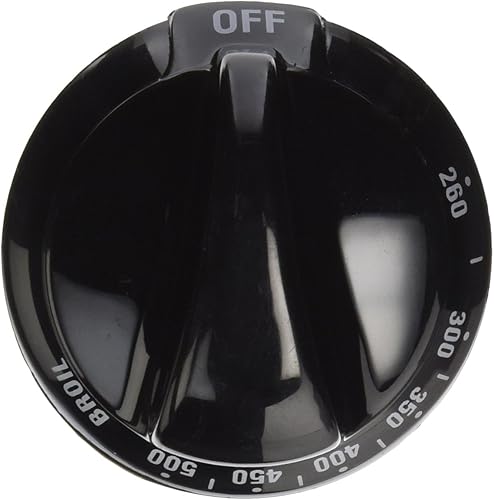 GE WB03K10159 - Pomo de termostato para estufahorno, color negro
