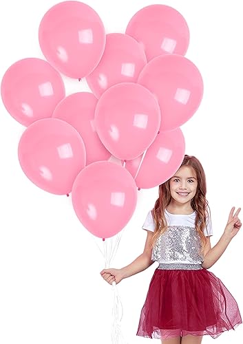 Treasures Gifted Globos de color rosa claro macarrón, globos rosa pastel, globos rosa bebé de 12 pulgadas, globos rosa rubor, globos rosas grandes,