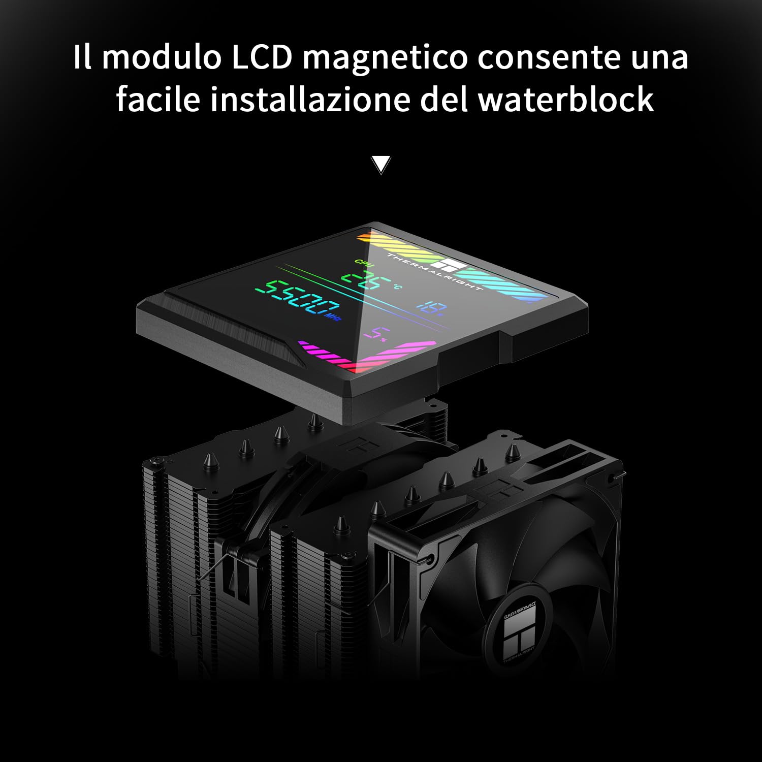 TR -Peerless Assassin 140, ventole doppie PWM con velocità di 1850 giri/min, supporto Intel lga1700/1851/115X/2011/1200