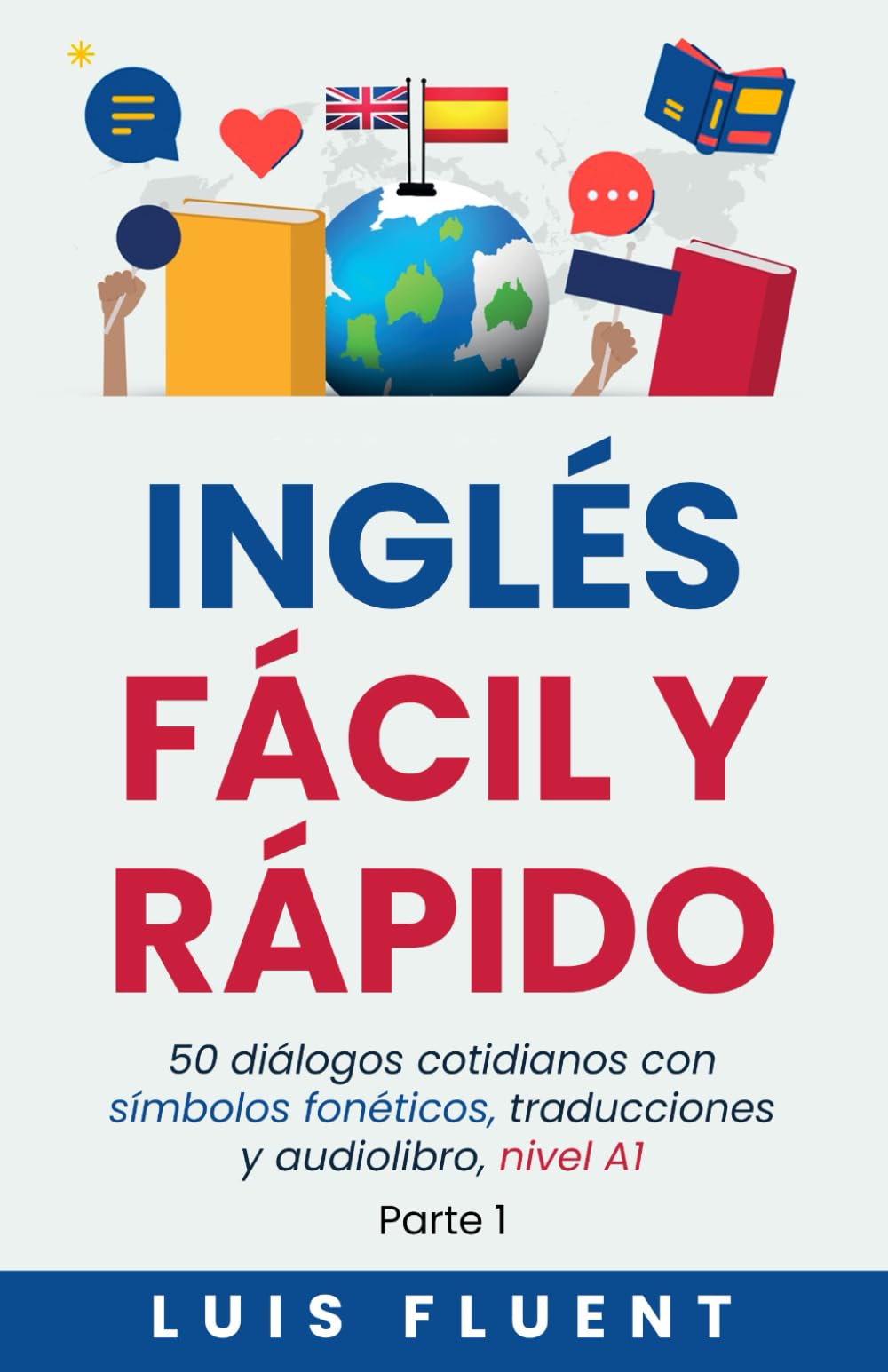 Inglés fácil y rápido: 50 diálogos cotidianos con símbolos fonéticos, traducciones y audiolibro, nivel A1 parte 1