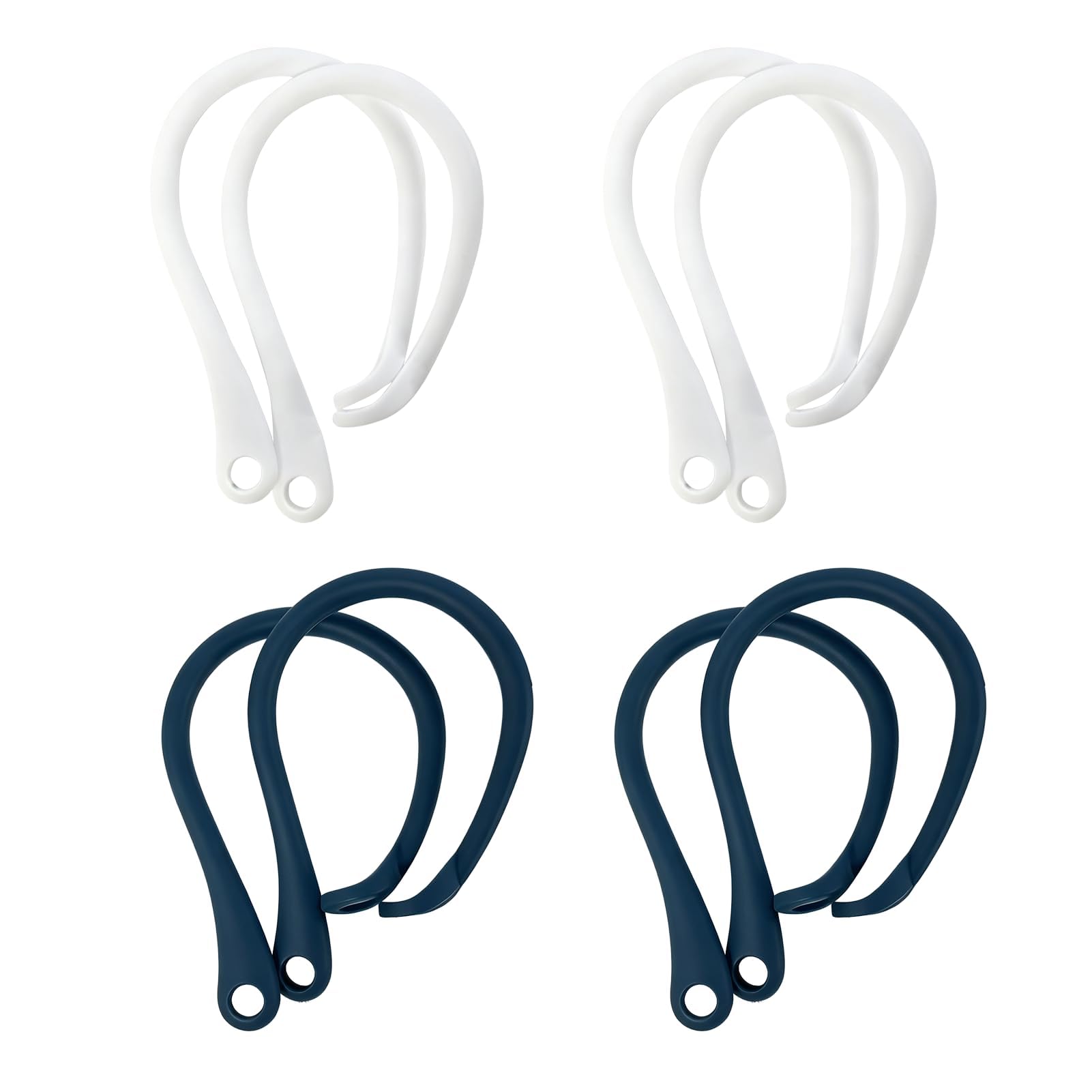 4 Paia Ganci per AirPods 1, 2, 3 e Pro, EarHooks per AirPods Antismarrimento, Ganci in TPU per Cuffie Bluetooth, Adattatori AntiPerdita, Per Sport Corsa Escursionismo Ciclismo, Supporto per Auricolari