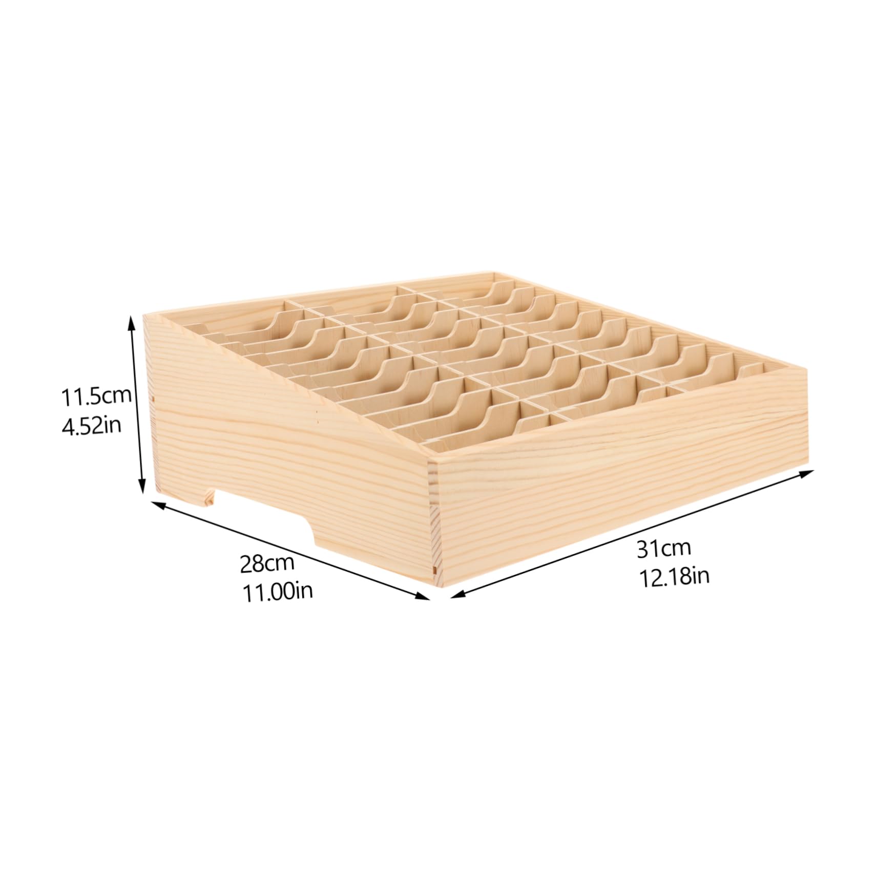 DOITOOL Soporte Múltiple Para Teléfono Celular Caja De Madera Para Escritorio 36 Compartimentos Almacenamiento Organizado Oficina Aula